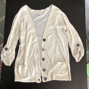 Tan Button-Down Cardigan
